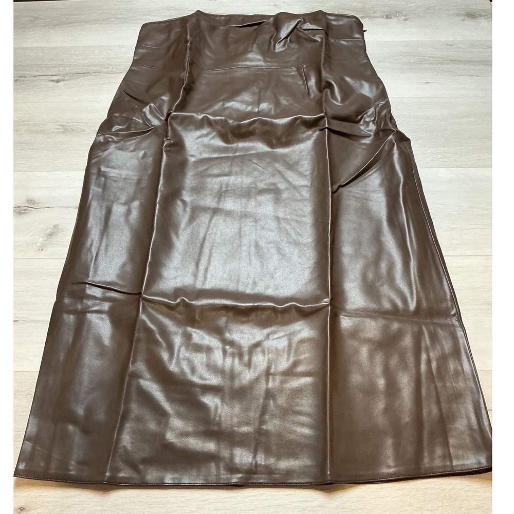 Ashley Graham Strapless Midi Dress Sienna Brown 16W New With Tags - Picture 3 of 6